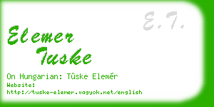 elemer tuske business card